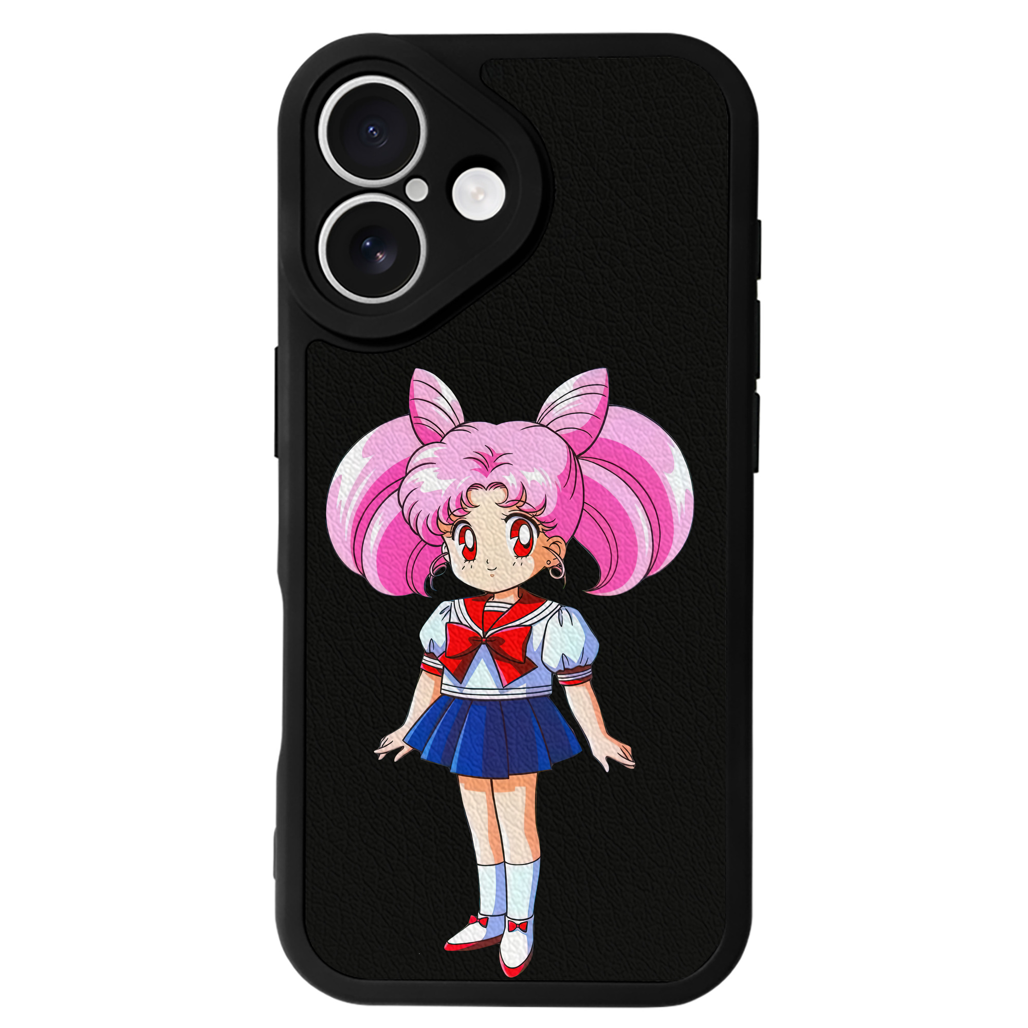 （画像用） 美少女戦士セーラームーン ちびうさ Sailor Moon Chibiusa Tsukino Usagi Small Lady Serenity 【iPhone 16シリーズ対応】シリコンスマホケース（レザー調） 材質：シリコン